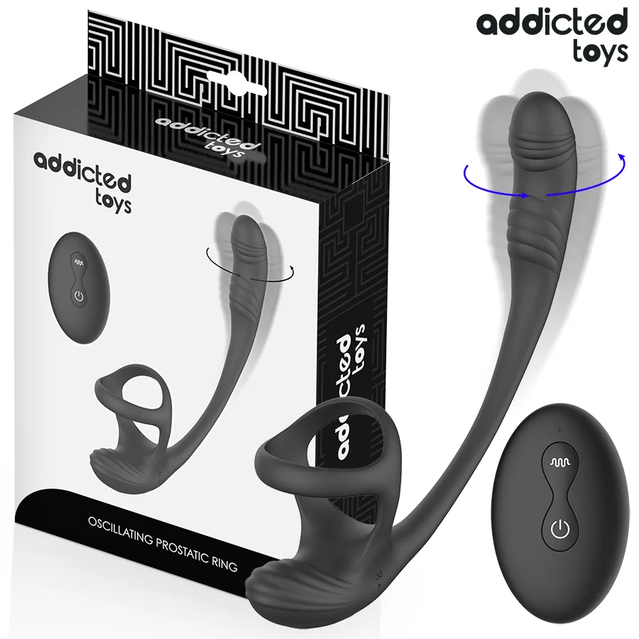 Analplug mit vibration, 360°-WELLUNG und hodenstimulator
