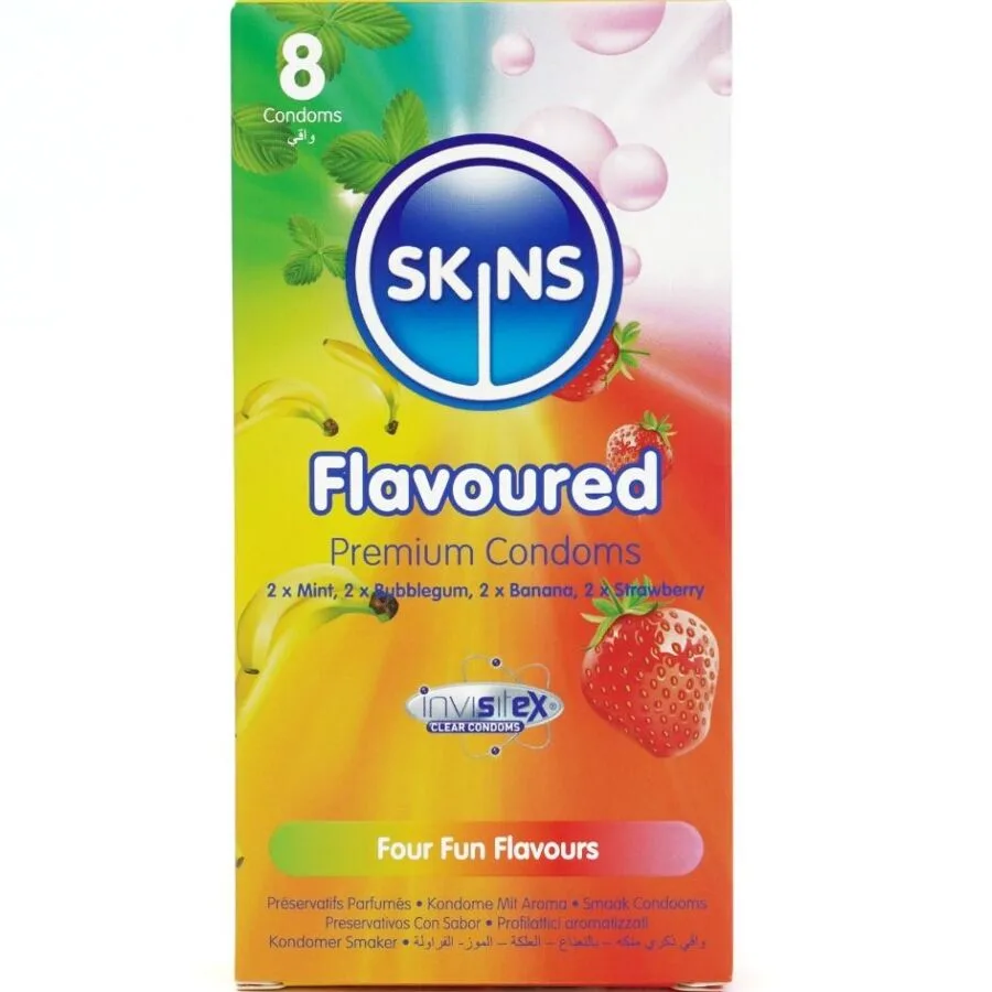 Pack de 8 préservatifs premium multi-saveurs
