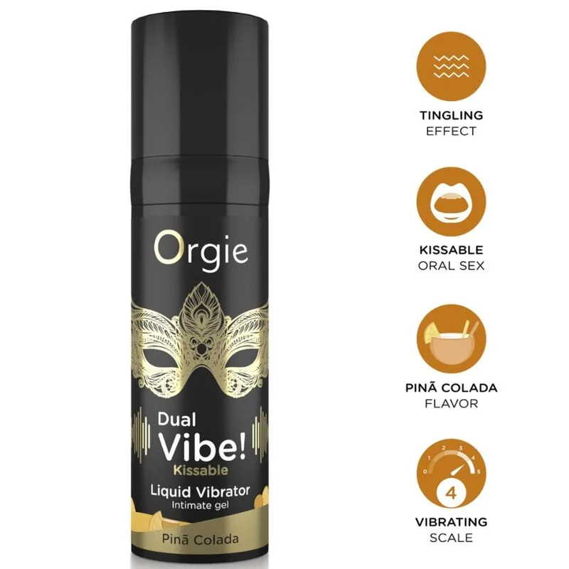 Double vibe! vibrateur liquide kissable piña colada 15 ml