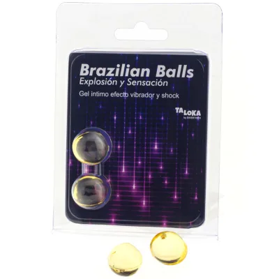 2 brazilian balls vibrating & shock effect exciting gel