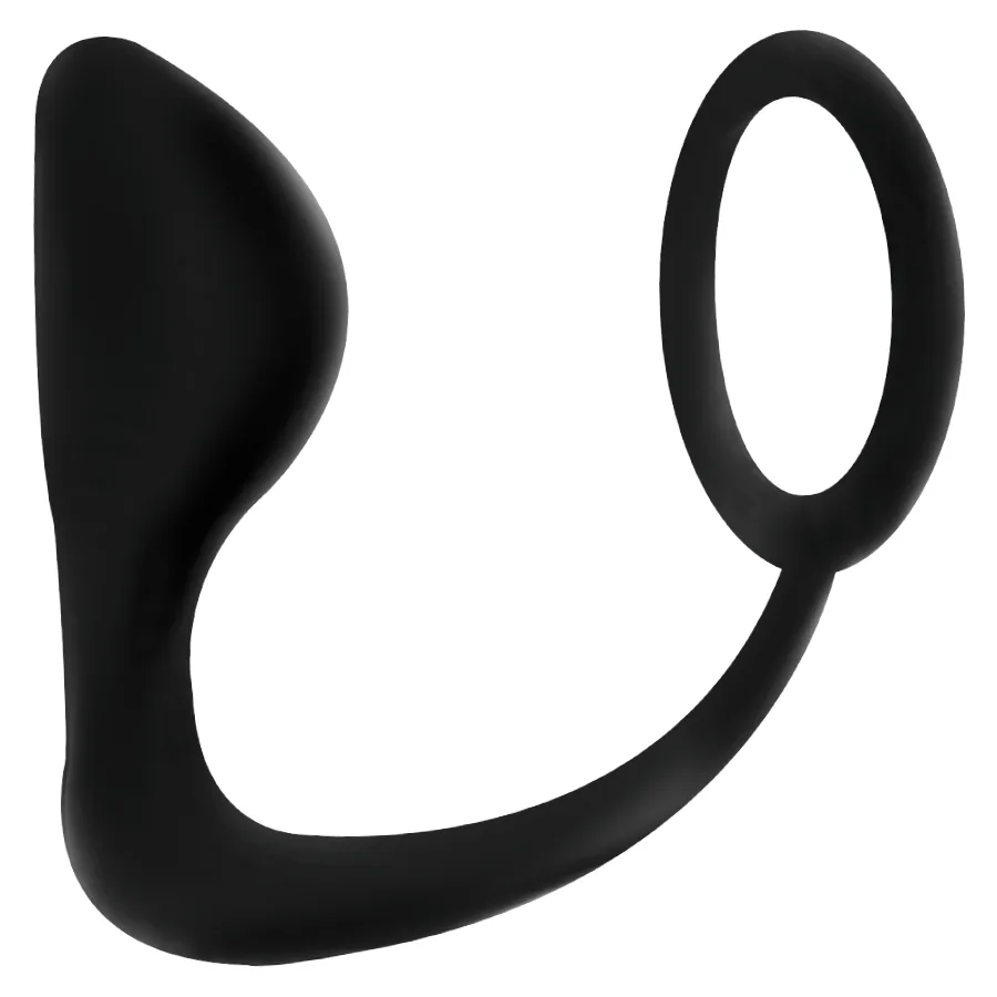 Plug anale con anello pene nero