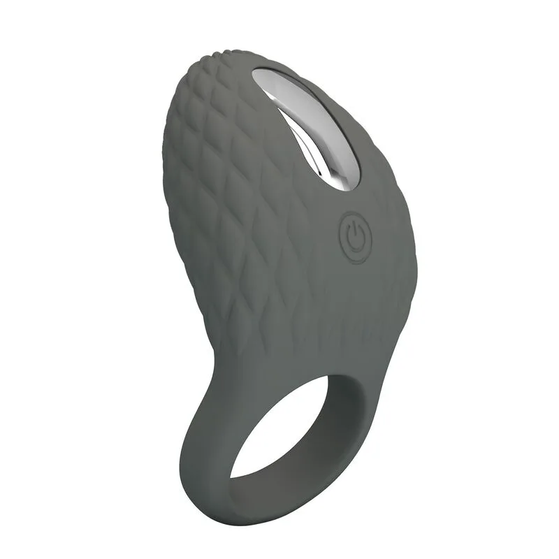 Pretty love - bague vibrante texturée rechargeable avec stimulateur