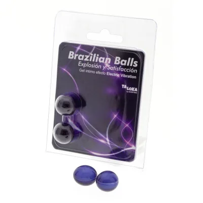 2 brazilian balls electric vibrating effect exciting gel