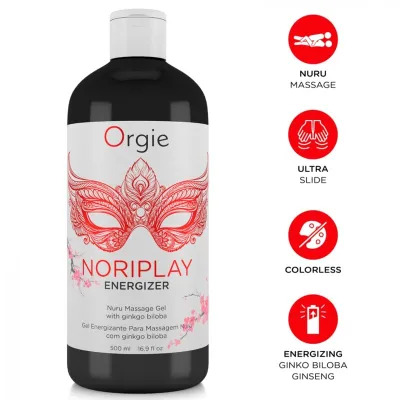 Noriplay energizer gel per massaggio nuru corpo a corpo 500 ml