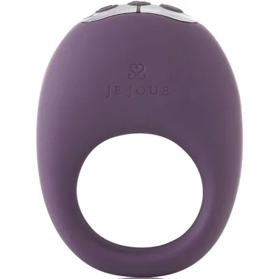 Mio anillo para el pene vibrador fuerte y flexible morado