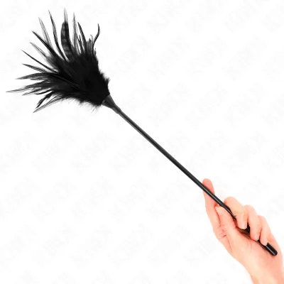Kink - plusieurs plumes de chatouilles noires 45 cm