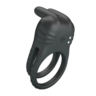 Pretty love - sini anneau pénis vibrant rechargeable 10 fonctions noir