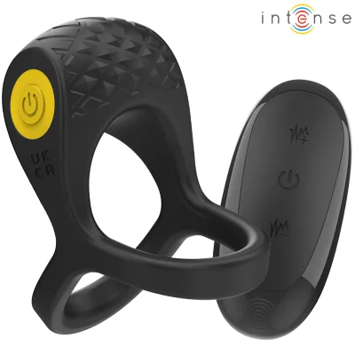 Intense - alex vibrator doppel-penisring 10 vibrationen schwarz
