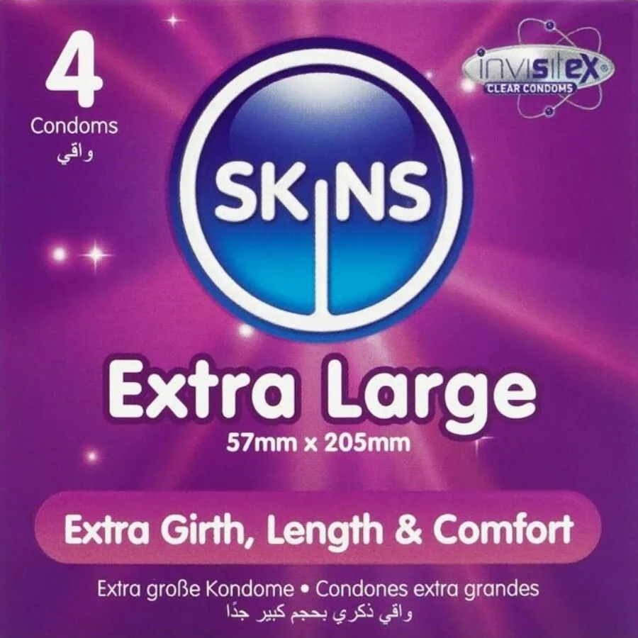 Pack de 4 préservatifs extra larges premium