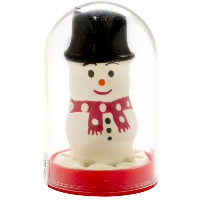 Preservativo decorativo pintado a mano muñeco de nieve