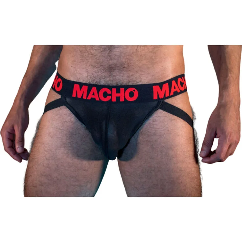 Macho - MX26X2 jock NOIR/ROUGE L