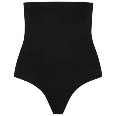 Bye-bra - tanga de talle alto sin costuras negro talla L