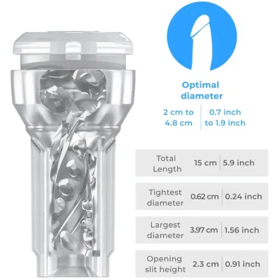 Feel pocket stroker cristal par kiiroo transparent