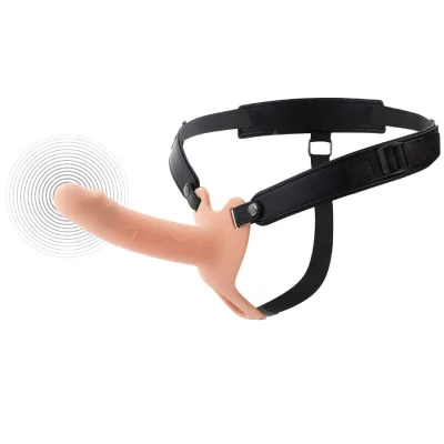 Inferno manchon pénis vibrant avec strap-on 16 cm