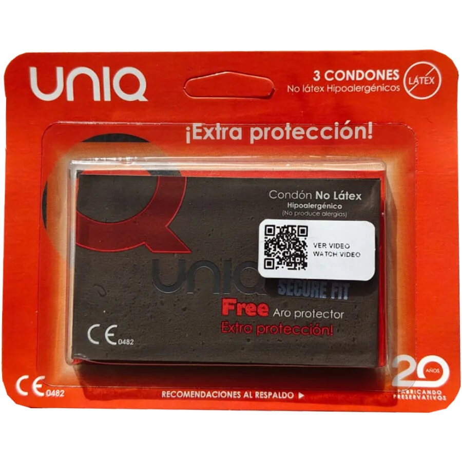 Préservatifs sans latex secure fit 3 unités