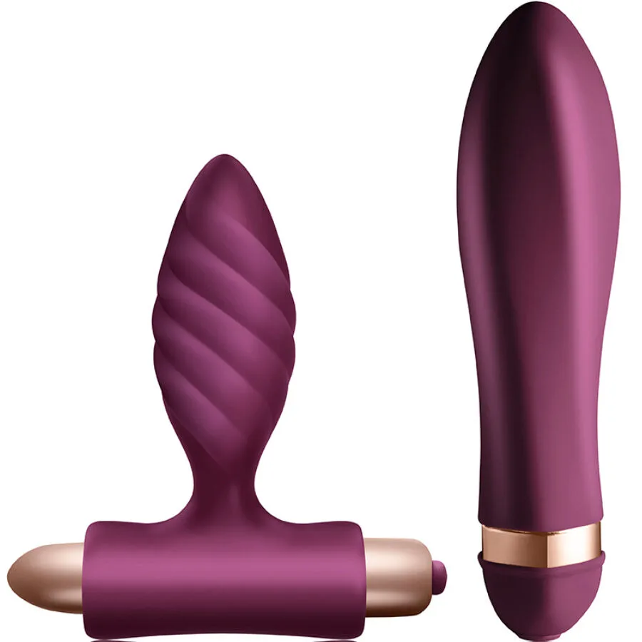 Kit desire vibrateur torsadé + plug anal