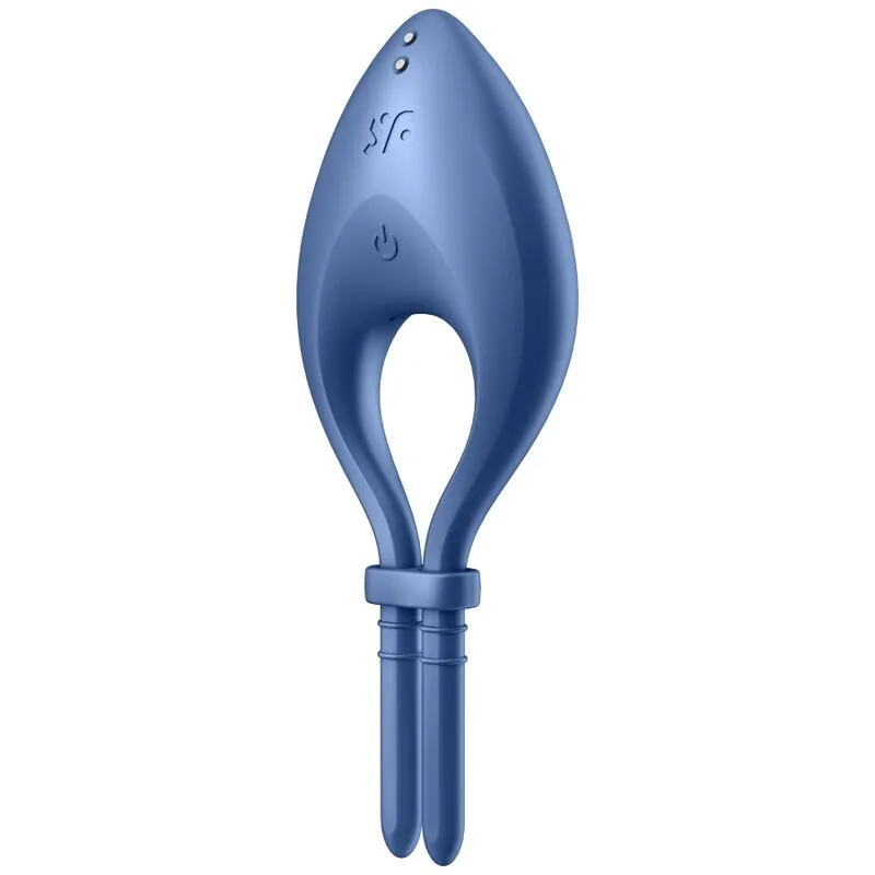 Satisfyer - Vibromasseur à anneau « Bullseye » avec application, bleu