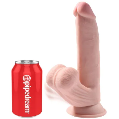 Plus 3D dildo swinging balls 24.5 cm helle haut
