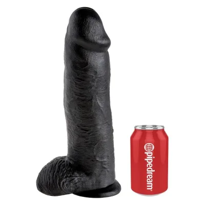 Dildo schwarz mit eier 30.48 cm