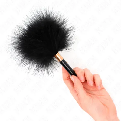 Kink - plumes chacoules en métal doré noir 18 cm