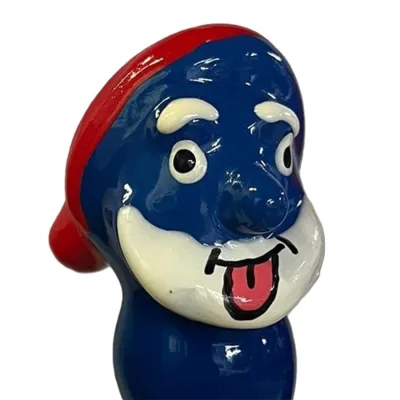 Preservativo decorativo pintado a mano abuelo azul