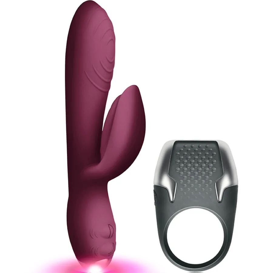 Lamour kit vibrateur rabbit + anneau pénitensif à LED