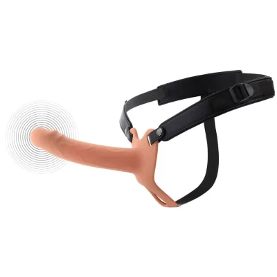Inferno manchon pénis vibrant avec strap-on 18 cm