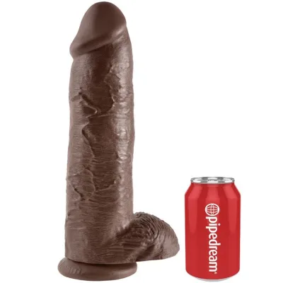 Dildo braun mit eier 30.48 cm