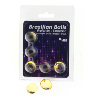 5 brazilian balls vibrating & shock effect exciting gel