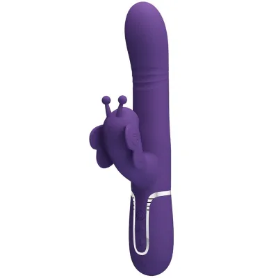 Pretty love - multifunktions-kaninchenvibrator 4 in 1 schmetterling lila