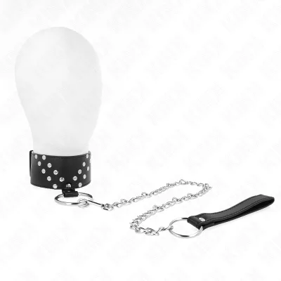 Kink - necklace with belt 65 cm with v rivet adjustable 36-43 cm x 5 cm