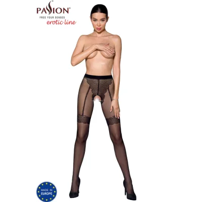 Passion - tiopen 016 black tights 1/2 20 den