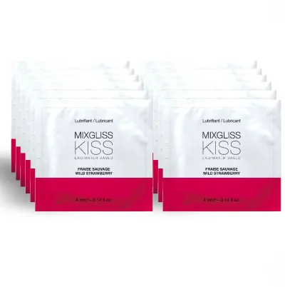 Wasserbasiertes schmiermittel erdbeergeschmack 12 einzeldosis 4 ml