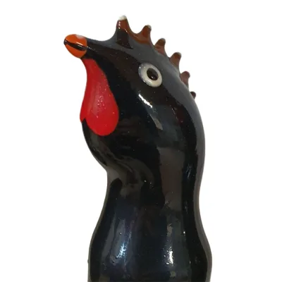 Preservativo decorativo pintado a mano gallo negro
