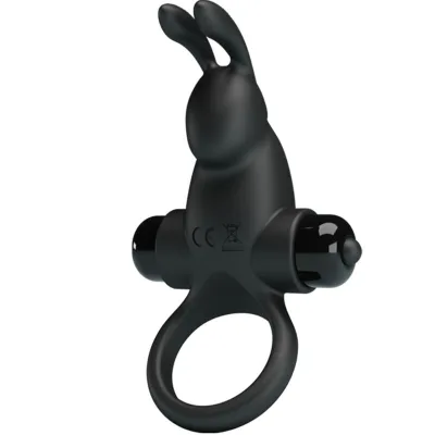 Pretty love - vibrationsring + rabbit-klitoris-stimulator 10 vibrationen schwarz