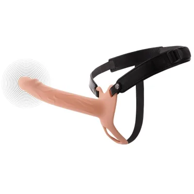 Inferno manchon pénis vibrant avec strap-on 20 cm