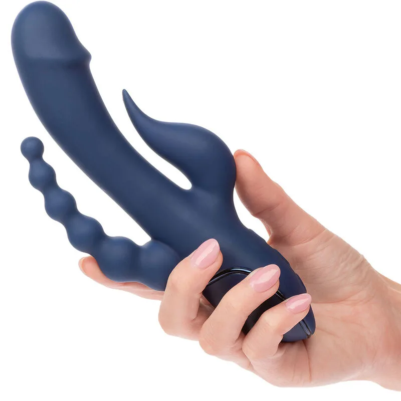 Vibrateur triple orgasme bleu