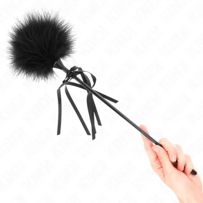 Kink - plumes chacouillées avec nœud 35 cm