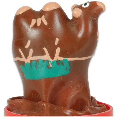 Preservativo decorativo pintado a mano camello