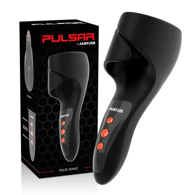 Pulsar masturbador vibrador ajustable con golpeteo en glande