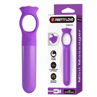 Pretty love - giana mini-vibrateur masseur rechargeable violet