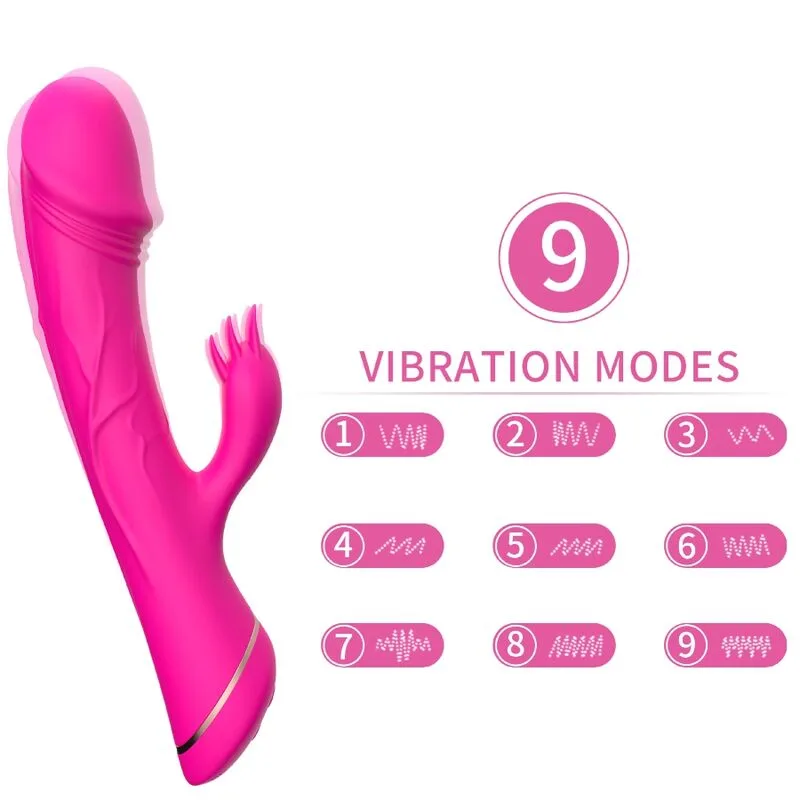 Armony - gode vibrateur lapin silicone fuchsia