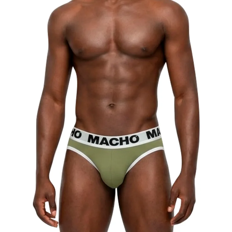 Macho - MCH013, slip vert militaire, taille M