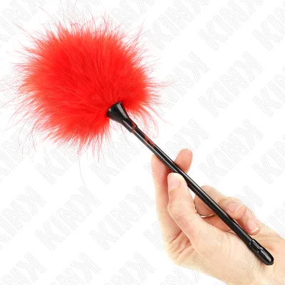 Kink - red tickle feathers used for the bondage kit 27 cm