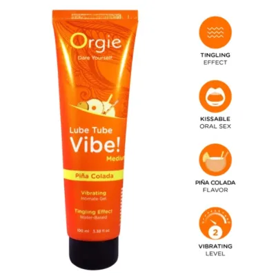 Lube tube vibe! piña colada gel íntimo besable efecto hormigueo medio 100 ml