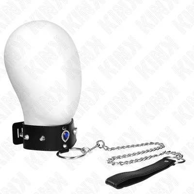 Kink - necklace 65 cm with strap with blue diamonds adjustable 36-43 cm x 5 cm