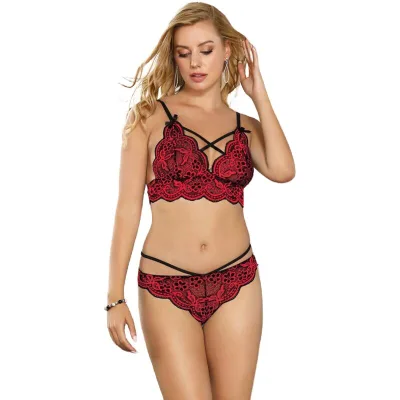 Subblime - set zweiteiliges set spitzenoberteil und höschen S/M
