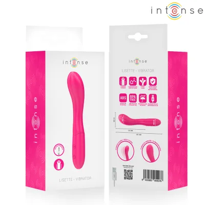 Intense - lisette vibrateur 19 cm souple 10 vibrations rose