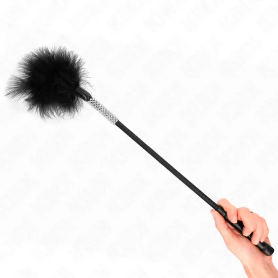 Kink - plumes chacouilles avec manche strass 50 cm