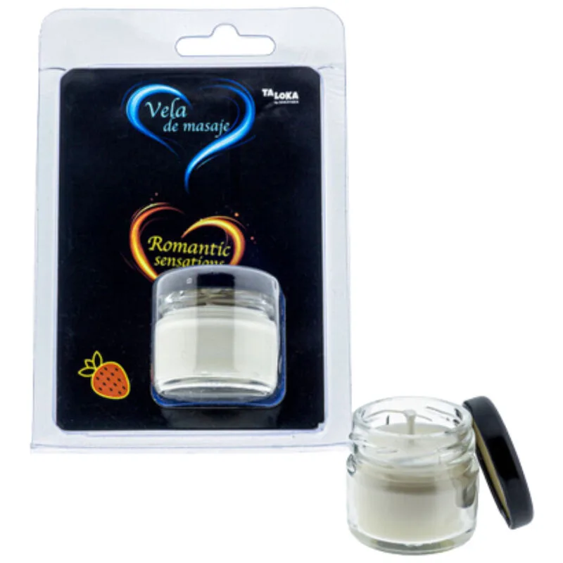 Bougie de massage fraise